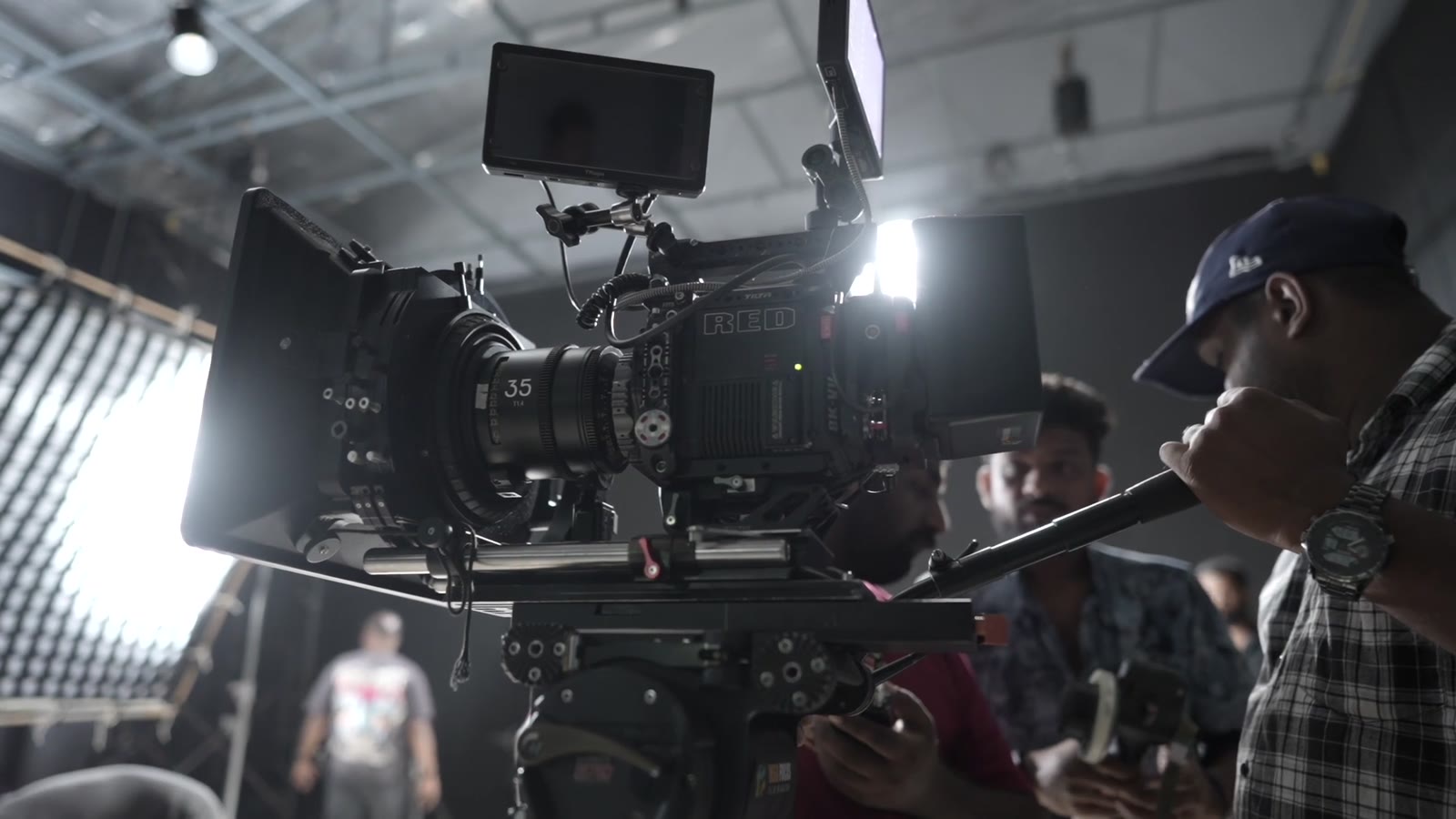 Camera equipment on a professional shoot